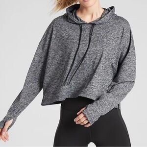 Athleta Activewear Burgundy Uptempo Heather Hoodie Large